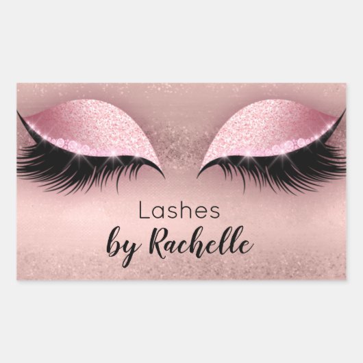 Eyelash Lashes Rechteckiger Aufkleber (Vorderseite)