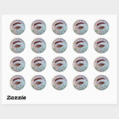 Eyelash Logo Name Holograph Danke Monogram Glitzer Runder Aufkleber (Blatt)