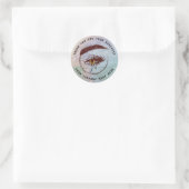 Eyelash Logo Name Holograph Danke Monogram Glitzer Runder Aufkleber (Tasche)
