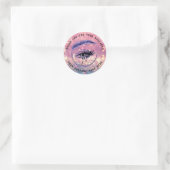 Eyelash Logo Name Holograph Dankeschön Monogram Bl Runder Aufkleber (Tasche)