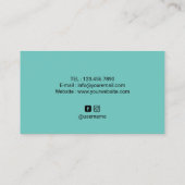 Eyelash Makeup Artist Aquamariner Schönheitssalon Visitenkarte (Rückseite)