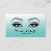 Eyelash Makeup Artist Aquamariner Schönheitssalon Visitenkarte (Vorderseite)