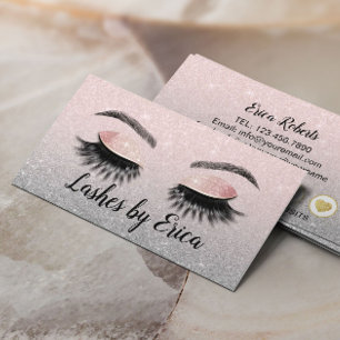 Eyelash Makeup Artist Blush Pink Glitzer Loyalitä Treuekarte