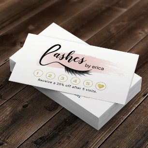 Eyelash Makeup Artist Blush Pink Lash Salon Treuekarte