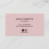 Eyelash Makeup Artist Blush Pink Lash Salon Treuekarte (Rückseite)