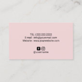 Eyelash Makeup Artist Blush Pink Pinselstrich Visitenkarte (Rückseite)