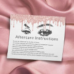 Eyelash Makeup Artist Flyer<br><div class="desc">Lashes Eyelash Makeup Artist Rose Gold Dripping Aftercare Instruktionen.</div>