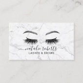 Eyelash Makeup Artist Lashes & Brows Salon Marmor Visitenkarte (Vorderseite)