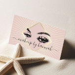 Eyelash Makeup Artist Modern Blush Pink Gold Salon Visitenkarte<br><div class="desc">Eyelash Makeup Artist Modern Blush Pink Gold Salon Business Card.</div>