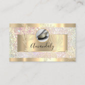 Eyelash Makeup Artist QR Code Logo Glitzer Visitenkarte (Vorderseite)
