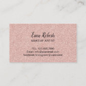 Eyelash Makeup Artist Rose Gold Glitzer Loyalität Treuekarte (Rückseite)
