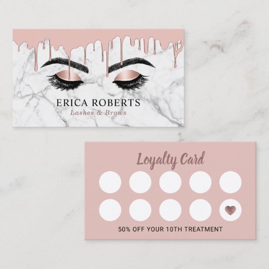 Eyelash Makeup Artist Rose Gold Marbella Treue (Vorne/Hinten)