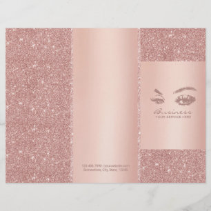 Eyelash Makeup Artist Rose Gold Salon Tri-Falten