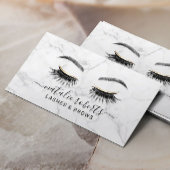 Eyelash Makeup Artist Trendy Marble Lash Salon Visitenkarte