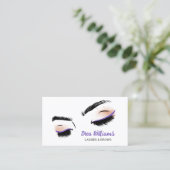 Eyelash Makeup Beruflich Business Card Visitenkarte (Stehend Vorderseite)