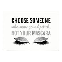 Eyelash Makeup Inspiration Schwarz-Weiß Zitat