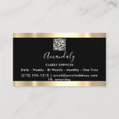Eyelash Makeup QR Code Logo Pink Gold Strikes Visitenkarte (Rückseite)