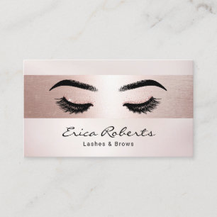 Eyelash Makeup Rose Gold Stricksalon Visitenkarte