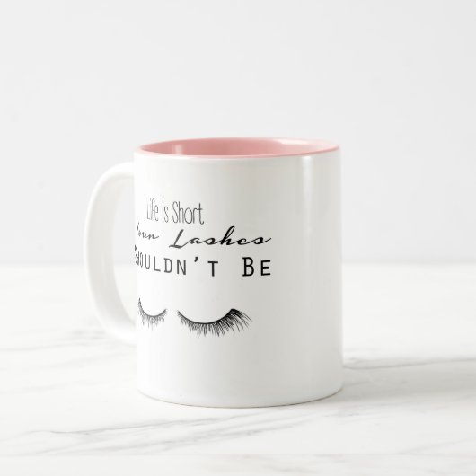 Eyelash Makeup Typografy Tasse (Vorderseite Links)