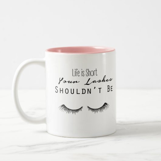 Eyelash Makeup Typografy Tasse (Links)