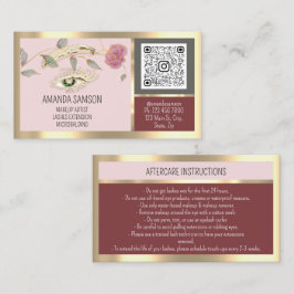 Eyelash Microblade QR CODE Aftercare Instructions Visitenkarte