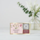 Eyelash Microblade QR CODE Aftercare Instructions Visitenkarte (Stehend Vorderseite)