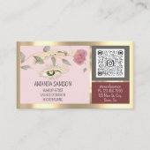 Eyelash Microblade QR CODE Aftercare Instructions Visitenkarte (Vorderseite)