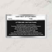 Eyelash Microblade QRCODE Aftercare BlackWhiteGray Visitenkarte (Rückseite)