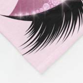 Eyelash Pink Glitzer Girl Fleecedecke (Ecke)