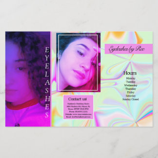 Eyelash Services Holographic Session Broschüre