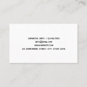 EyeLash Tech Custom QR Business Card Visitenkarte (Rückseite)