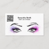 EyeLash Tech Custom QR Business Card Visitenkarte (Vorderseite)