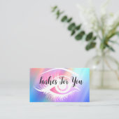 Eyelash Technician Lashologist Business Cards Visitenkarte (Stehend Vorderseite)