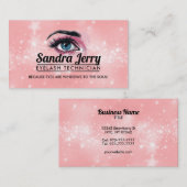 Eyelash Technician Slogans Visitenkarten Visitenkarte (Vorne/Hinten)