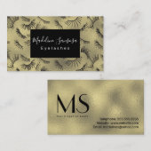 Eyelash Techniker Gold Visitenkarte (Vorne/Hinten)