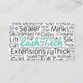 Eyelash-Techniker Visitenkarte (Vorderseite)