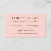Eyelash Technischer Pink Abstrakt Visitenkarte (Rückseite)