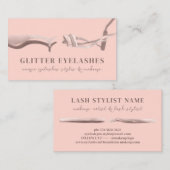 Eyelash Technischer Pink Abstrakt Visitenkarte (Vorne/Hinten)