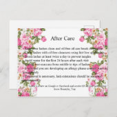 Eyelash-Verlängerung nach der Care-Karte Postkarte (Vorne/Hinten)