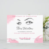 Eyelash Verlängerungskurs Abschlusszeugnis (Stehend Vorderseite)