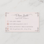 Eyelash-Visitenkarte Visitenkarte (Rückseite)