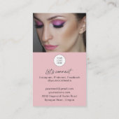 Eyelash-Visitenkarten mit QR-Code und Fotos Visitenkarte (Rückseite)