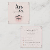 Eyelash-Visitenkarten Quadratische Visitenkarte (Vorne/Hinten)