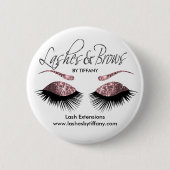 Eyelashes and Brows - Dusty Rose Button (Vorderseite)