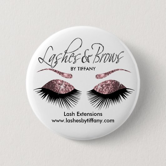 Eyelashes and Brows - Dusty Rose Button (Vorderseite)