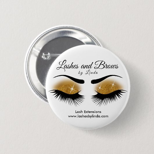 Eyelashes and Brows - Gold Button (Vorne & Hinten)