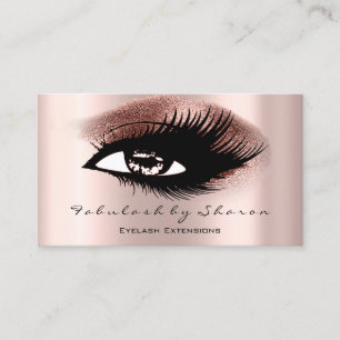 Eyelashes Beruflich Makeup Artist Rose Gold Visitenkarte
