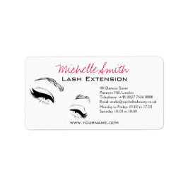 Eyelashes bricht Permanent Makeup Artist Eyes Lash Adressaufkleber