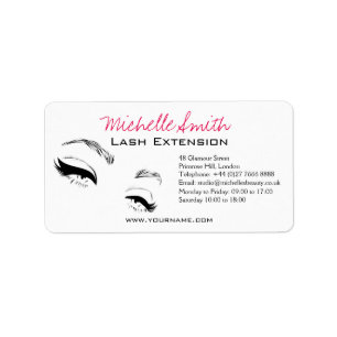 Eyelashes bricht Permanent Makeup Artist Eyes Lash Adressaufkleber