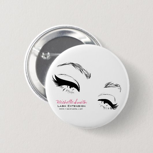 Eyelashes bricht Permanent Makeup Artist Eyes Lash Button (Vorne & Hinten)